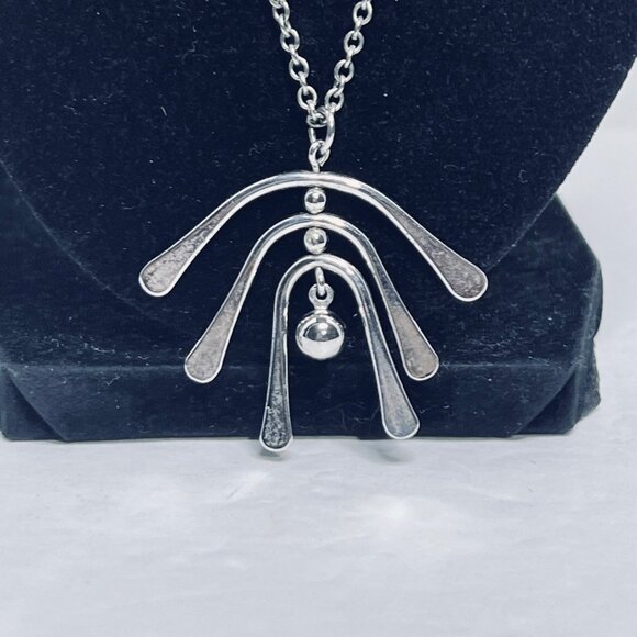 VTG Avon Silver Tone Cable Chain Necklace W/Articulating Swivel Pendant (5686) - Picture 2 of 7